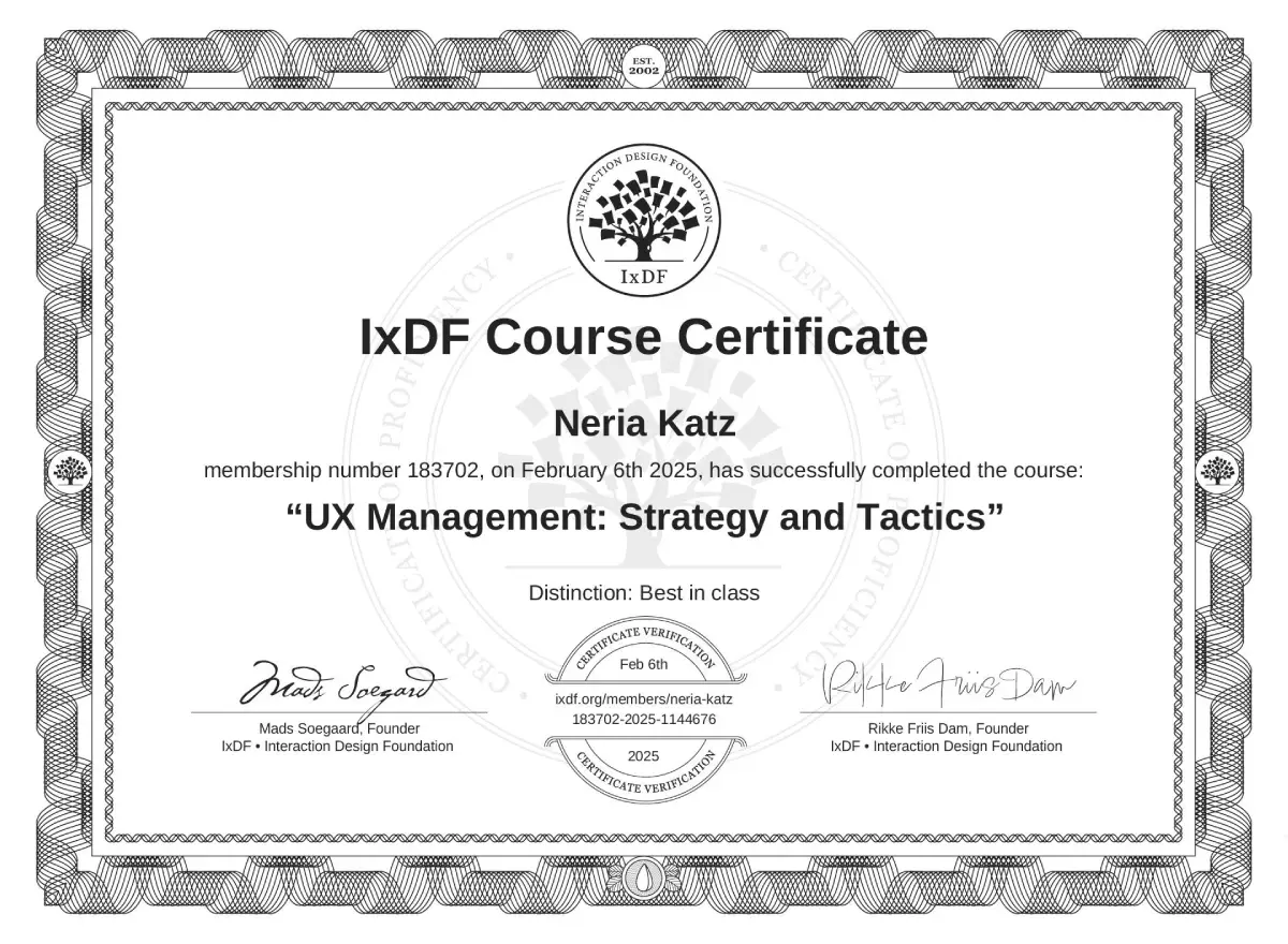 Ixdf - UX Management: Strategy and Tactics